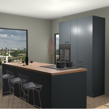 Onyxgrijze keuken Jeddah 19453