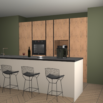 Kasjmier houten greeploze keuken Roseau 38797