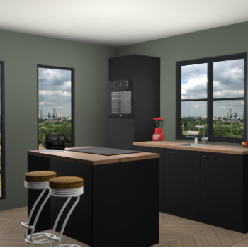 Zwarte keuken Busan 18730