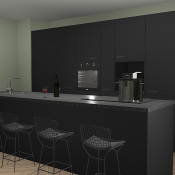 Zwarte keuken Nantes 36833