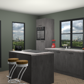 Beton antraciet keuken Busan 18733