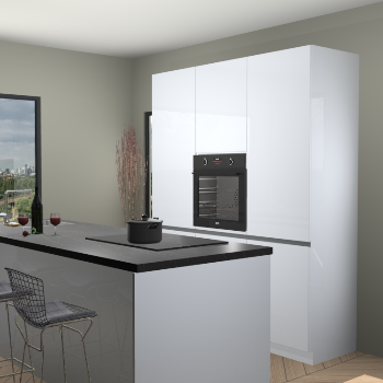 Sneeuwwitte hoogglans greeploze keuken Durban 19375