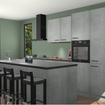 Beton parelgrijze keuken Jaipur 18750