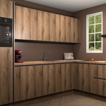 Goud Eiken greeploze keuken Paramaribo 94224