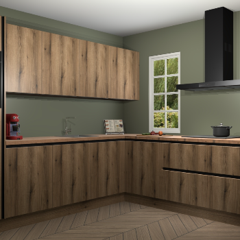 Goud Eiken greeploze keuken Paramaribo 94227