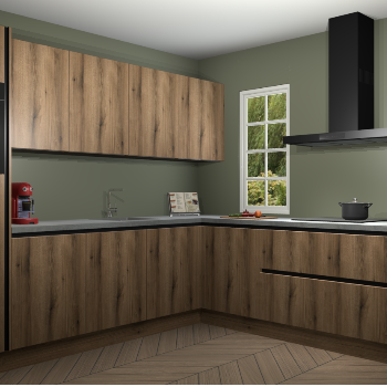 Goud Eiken greeploze keuken Paramaribo 94252