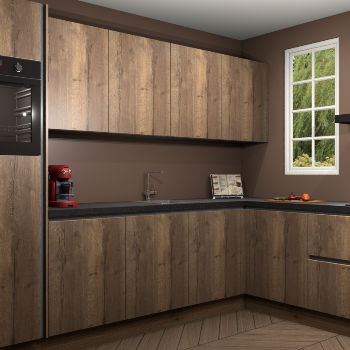 Goud Eiken greeploze keuken Paramaribo 94255