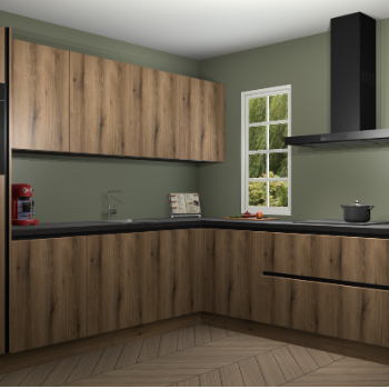 Goud Eiken greeploze keuken Paramaribo 94258