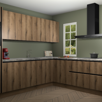 Goud Eiken greeploze keuken Paramaribo 94264