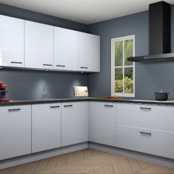 Sneeuwwitte hoogglans keuken Paramaribo 12166