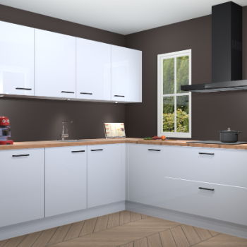 Sneeuwwitte hoogglans keuken Paramaribo 94391