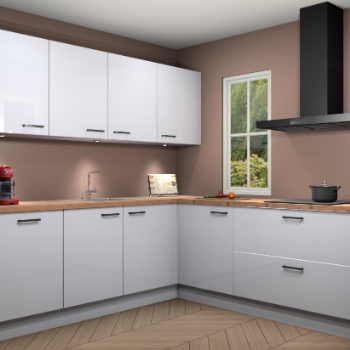 Sneeuwwitte hoogglans keuken Paramaribo 94392