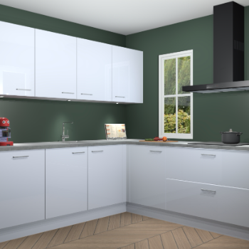 Sneeuwwitte hoogglans keuken Paramaribo 94442