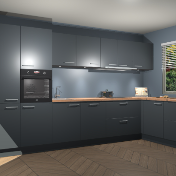 Onyxgrijze keuken Petten 93905