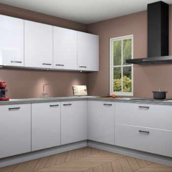 Sneeuwwitte hoogglans keuken Paramaribo 94445