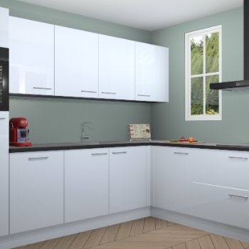 Sneeuwwitte hoogglans keuken Paramaribo 94447