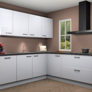 Sneeuwwitte hoogglans keuken Paramaribo 94451