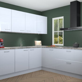 Sneeuwwitte hoogglans keuken Paramaribo 94454