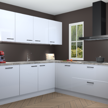 Sneeuwwitte hoogglans keuken Paramaribo 94456