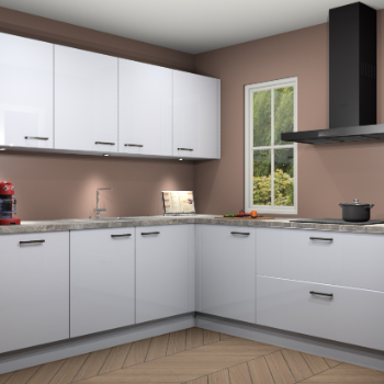 Sneeuwwitte hoogglans keuken Paramaribo 94457