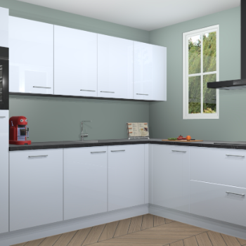 Sneeuwwitte hoogglans keuken Paramaribo 94465