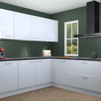 Sneeuwwitte hoogglans keuken Paramaribo 94466