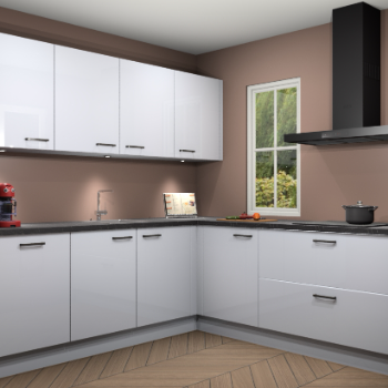 Sneeuwwitte hoogglans keuken Paramaribo 94468