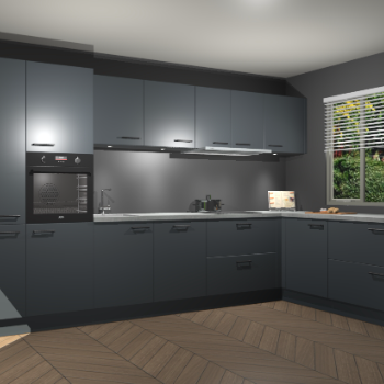 Onyxgrijze keuken Petten 94000