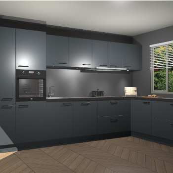 Onyxgrijze keuken Petten 94006