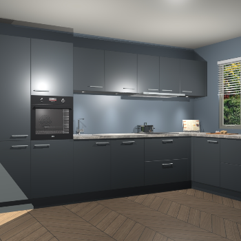 Onyxgrijze keuken Petten 94009