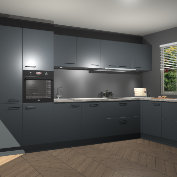 Onyxgrijze keuken Petten 94012