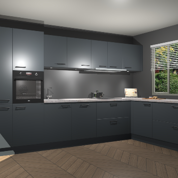 Onyxgrijze keuken Petten 94018