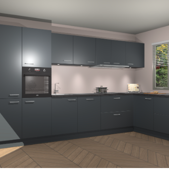 Onyxgrijze keuken Petten 94022