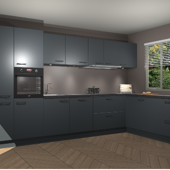 Onyxgrijze keuken Petten 94025