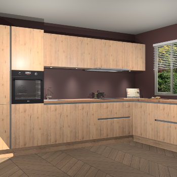 Madera Natuur greeploze keuken Petten 93916