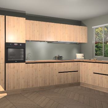 Madera Natuur greeploze keuken Petten 93919