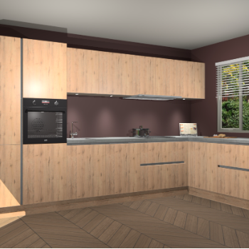 Madera Natuur greeploze keuken Petten 94049