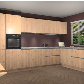 Madera Natuur greeploze keuken Petten 94061