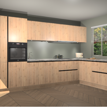 Madera Natuur greeploze keuken Petten 94064