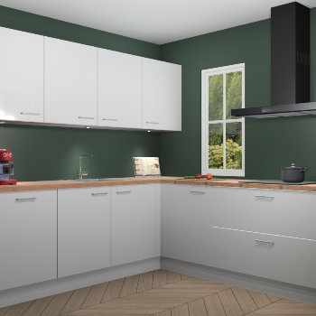 Zijdegrijze hoogglans keuken Paramaribo 94779