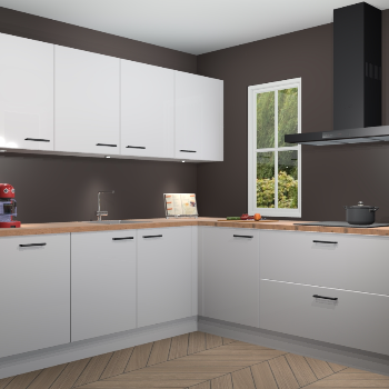 Zijdegrijze hoogglans keuken Paramaribo 94781