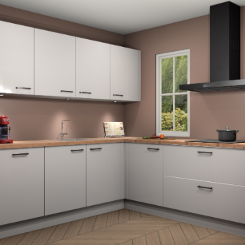 Zijdegrijze hoogglans keuken Paramaribo 94782