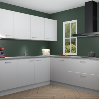 Zijdegrijze hoogglans keuken Paramaribo 94798