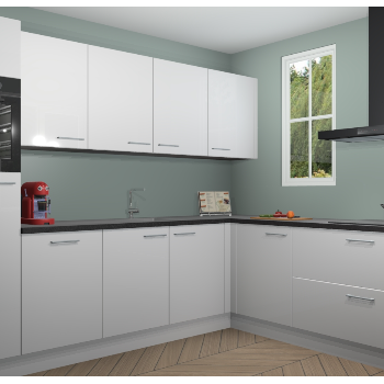 Zijdegrijze hoogglans keuken Paramaribo 94803