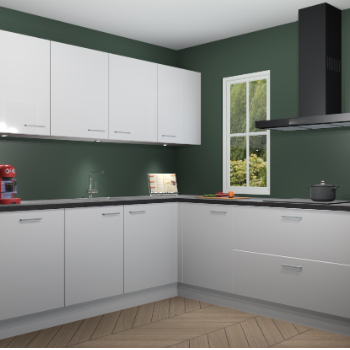 Zijdegrijze hoogglans keuken Paramaribo 94804