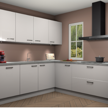 Zijdegrijze hoogglans keuken Paramaribo 94801