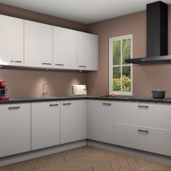 Zijdegrijze hoogglans keuken Paramaribo 94807