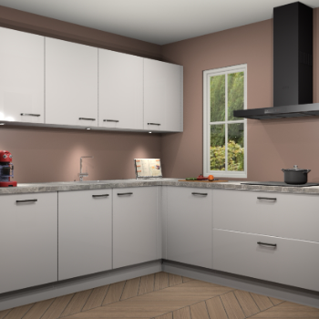 Zijdegrijze hoogglans keuken Paramaribo 94813