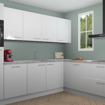 Zijdegrijze hoogglans keuken Paramaribo 94815