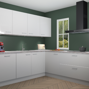 Zijdegrijze hoogglans keuken Paramaribo 94816